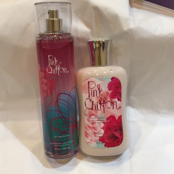 Bath & Body Works Other - Bath and Bodyworks pink chiffon bundle